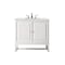 James Martin Vanities Athens 36in Single Vanity, Glossy White w/ 3 CM Ethereal Noctis Top E645-V36-GW-3ENC - alternate 1